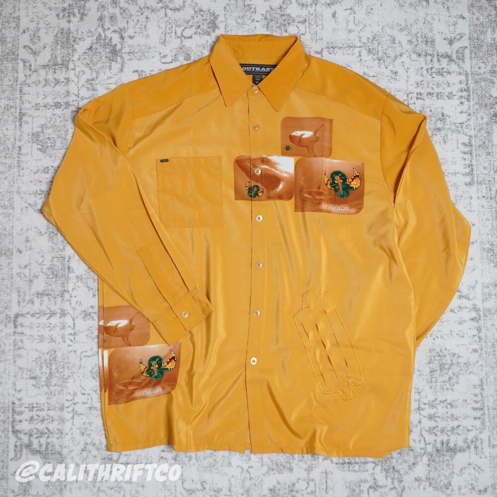 Vintage Outkast Clothing Company Shark Baggy Button-Up Shirt RARE – Men’s XXL